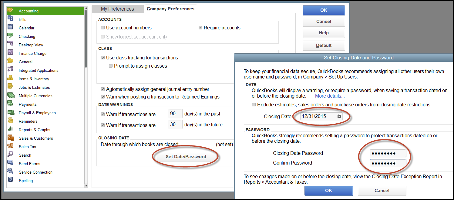 Preventing Prior Period Changes